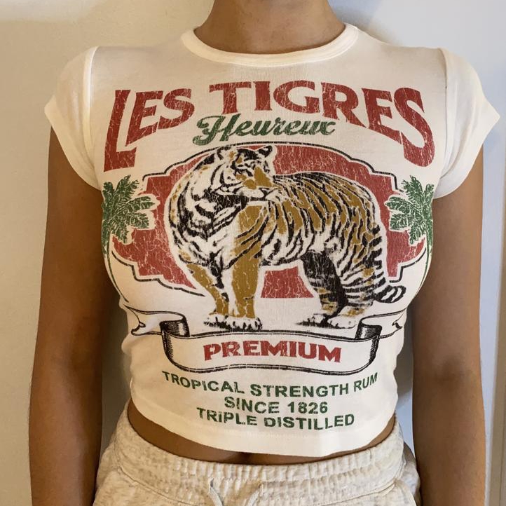 Y2K Graphic Baby Tee Crop - Kaos Grafis Y2k untuk Wanita Remaja