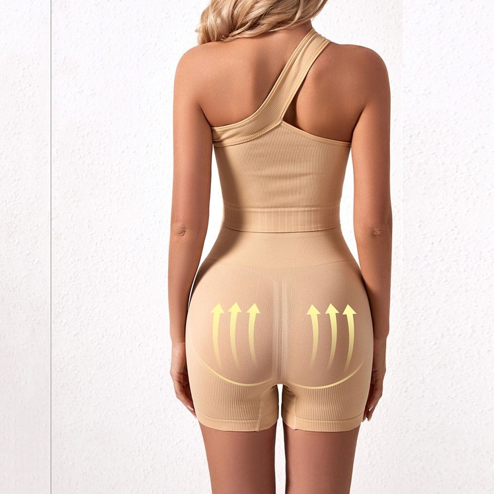 2Pcs Set Olahraga Wanita Nyama - Seamless Ribbed Workout Tank Top ulasan dan harga