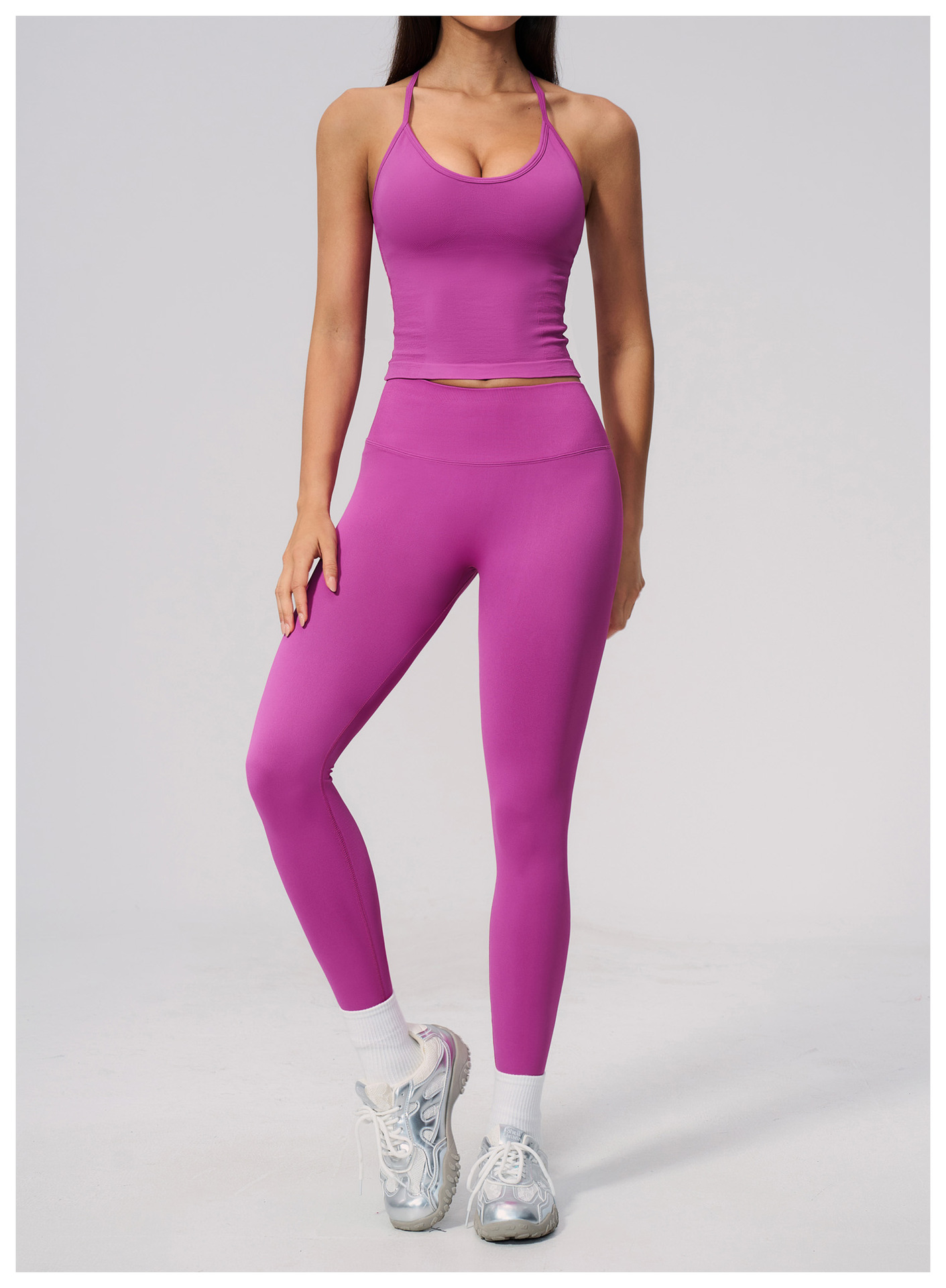 Tank Top Yoga Tanpa Jahitan De - Seamless Ribbed Workout Tank Top ulasan dan harga