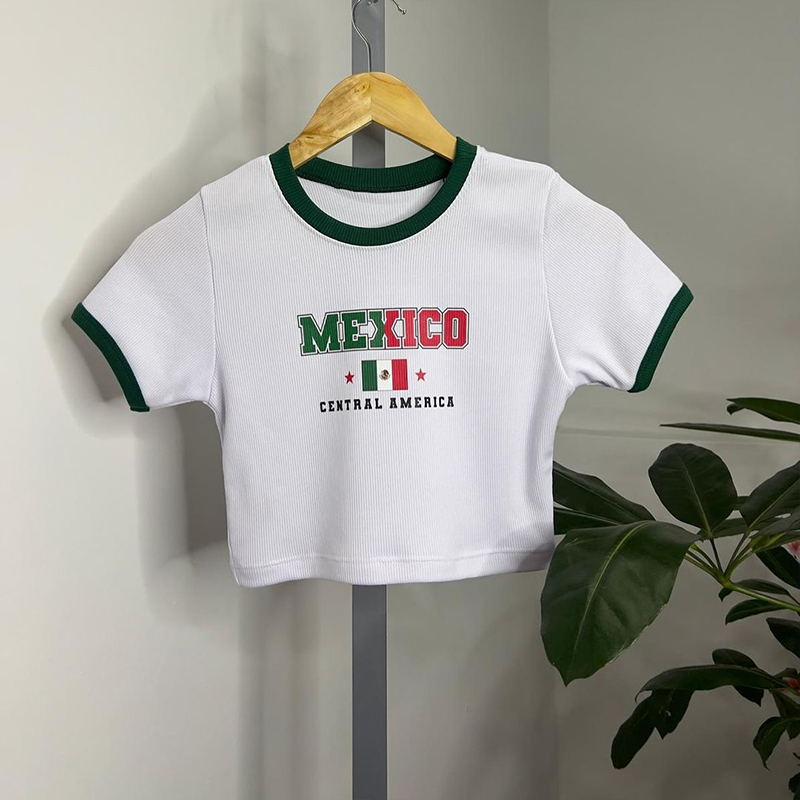 Kaus ramping Fairycore Meksiko - Y2K Graphic Baby Tee Crop ulasan dan harga