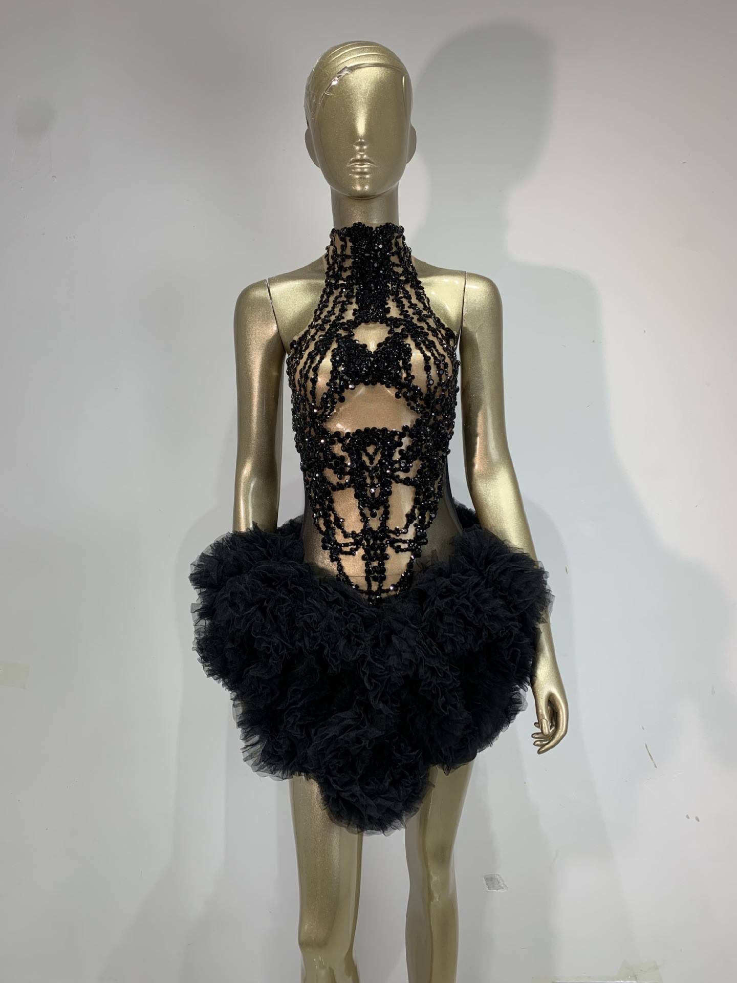 Gaun Mini Wanita Berkilau Berh - Sparkly Rhinestone Club Party Dress ulasan dan harga