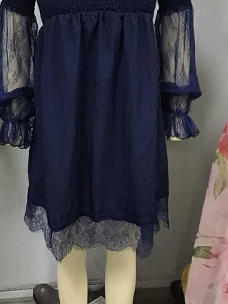 Gaun Mini Renda Off Shoulder T - Off Shoulder Puff Sleeve Sundress ulasan dan harga