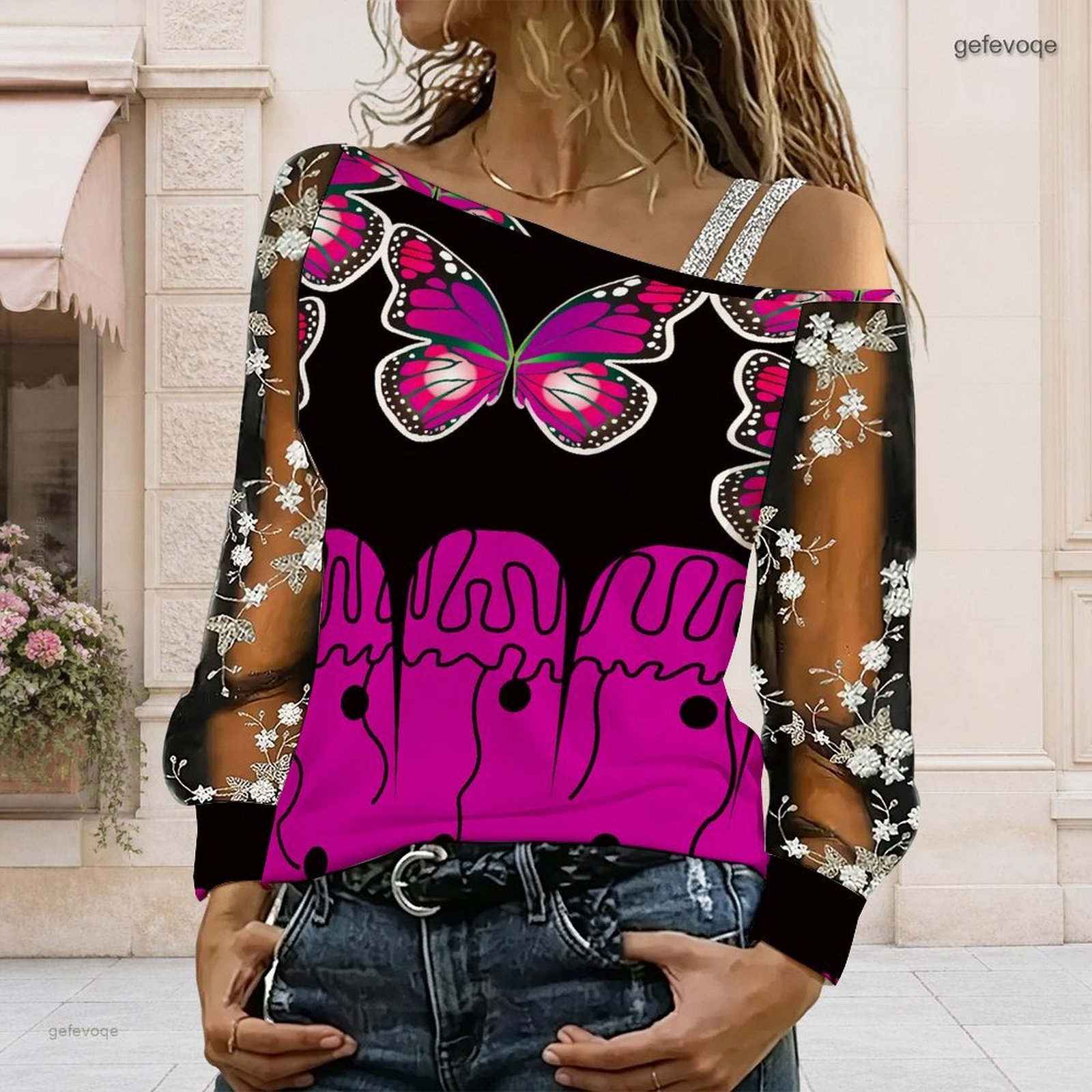 Blus Wanita Off Shoulder Asime - Blouses ulasan dan harga