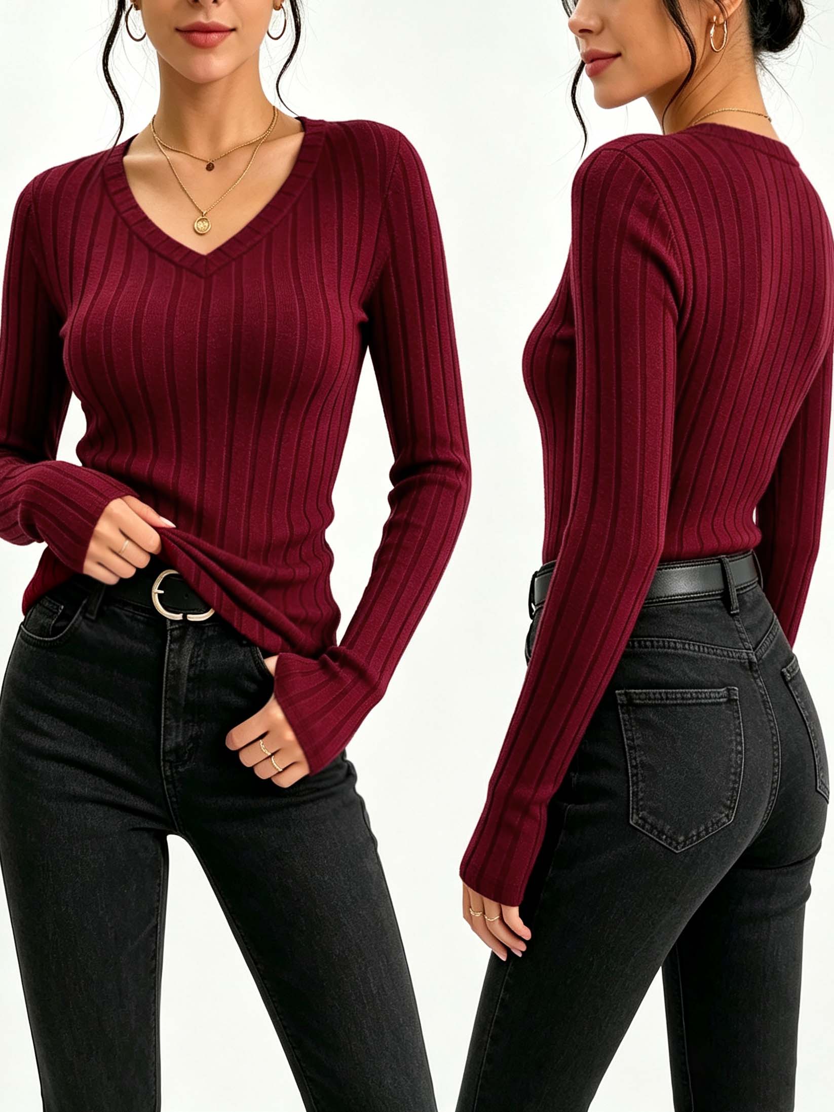 Atasan Rajut Wanita Model V-Ne - Blouses ulasan dan harga