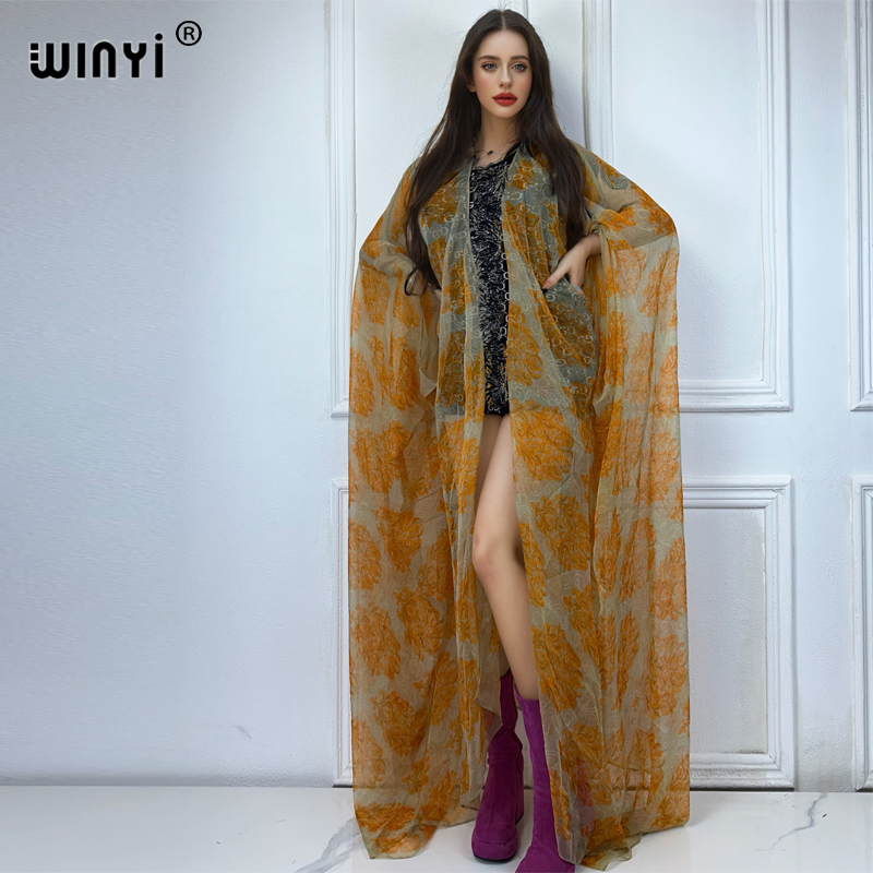 WINYI kimono maksi wanita, pak - Boho Summer Beach Maxi Dress ulasan dan harga