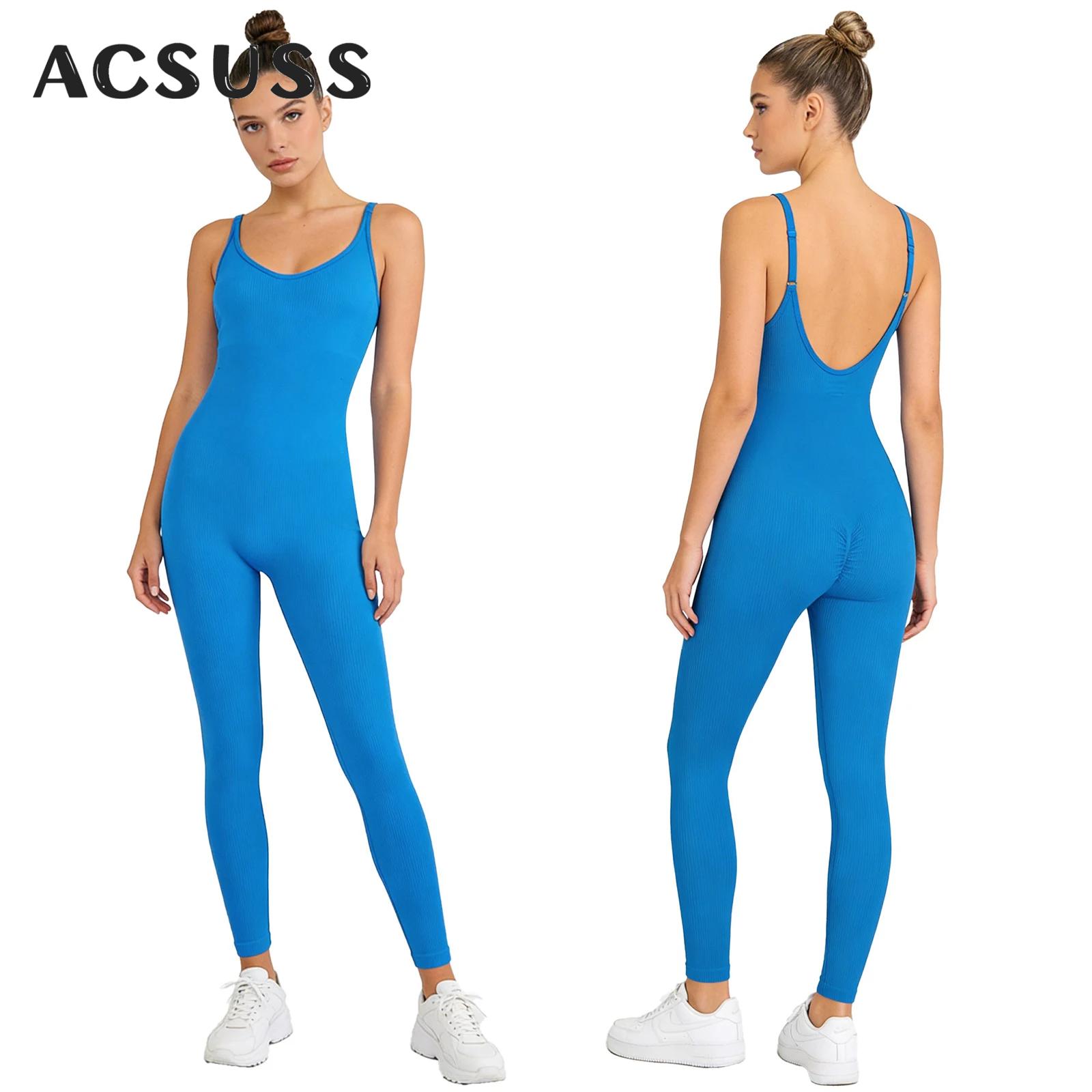 Jumpsuit Yoga Wanita Satu Poto - Seamless Ribbed Workout Tank Top ulasan dan harga
