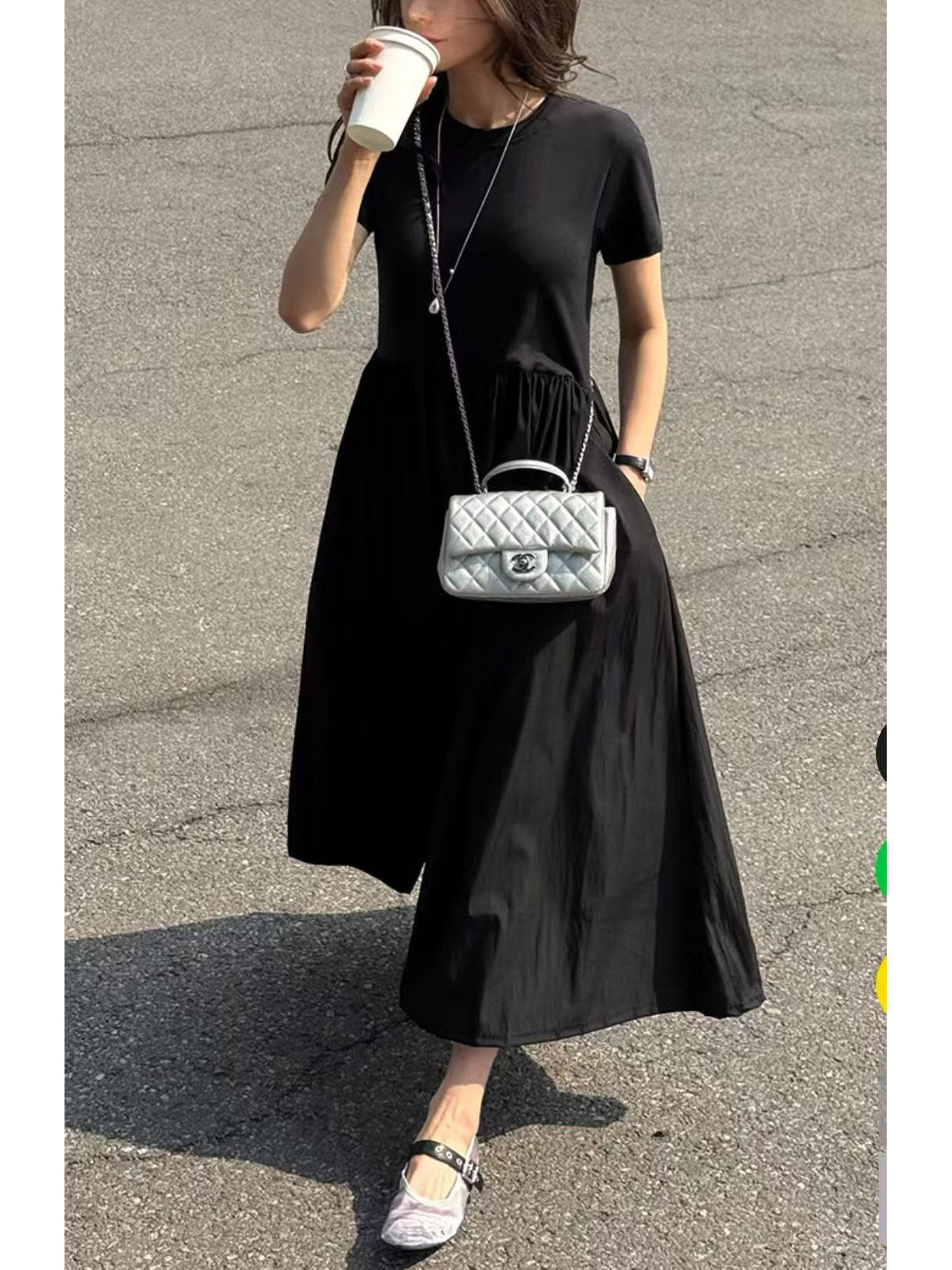 Gaun T-Shirt Wanita Musim Pana - Korean Style A Line Shirt Dress ulasan dan harga