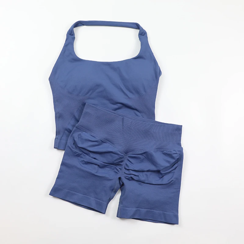 Set Yoga Seamless Wanita, Tank - Seamless Ribbed Workout Tank Top ulasan dan harga