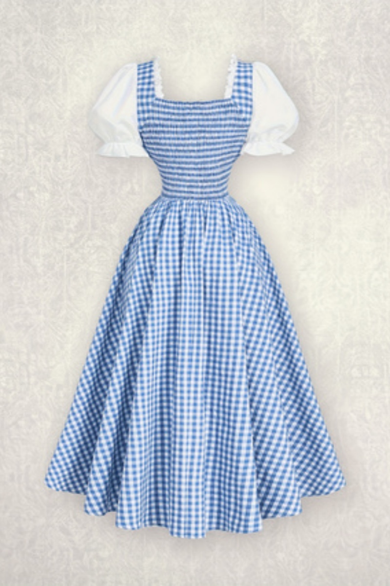 Gaun Wanita Model Tali Pinggan - French Vintage Floral Midi Dress ulasan dan harga