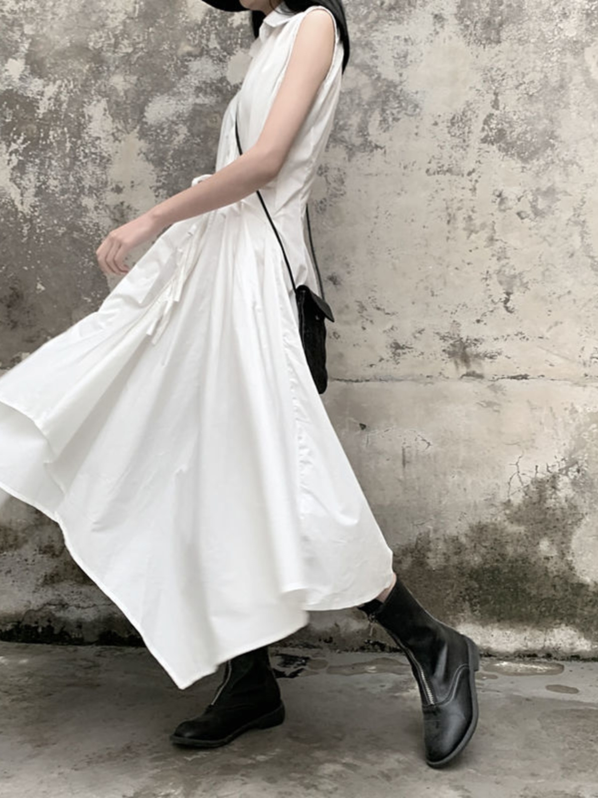 Gaun Kemeja Ultra Panjang Mode - Korean Style A Line Shirt Dress ulasan dan harga